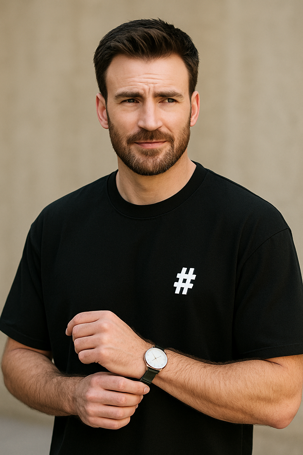 #ROBE Midnight Oversized T-Shirt (Black)